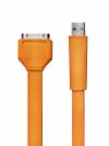 Data & Charge Flat Cable για iPhone 3G/ 3GS 4/ 4S, iPod / iPad - Orange